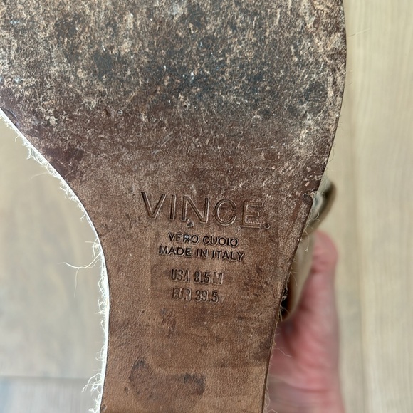 Suede Vince wedges, tan color. Gently used. - Picture 5 of 5